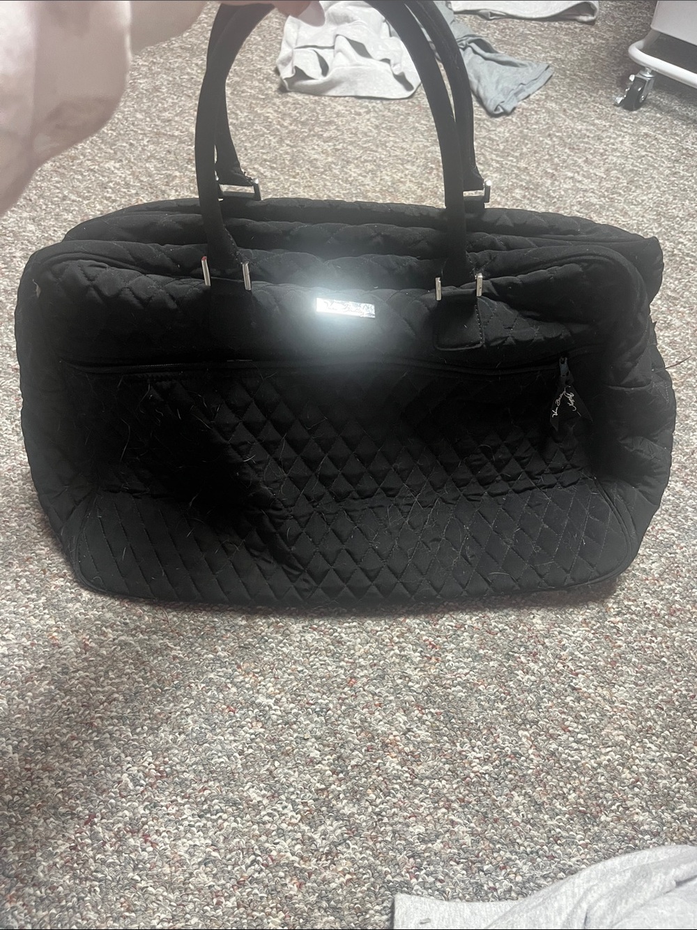 Vera Bradley Quilted Black Travel Weekender